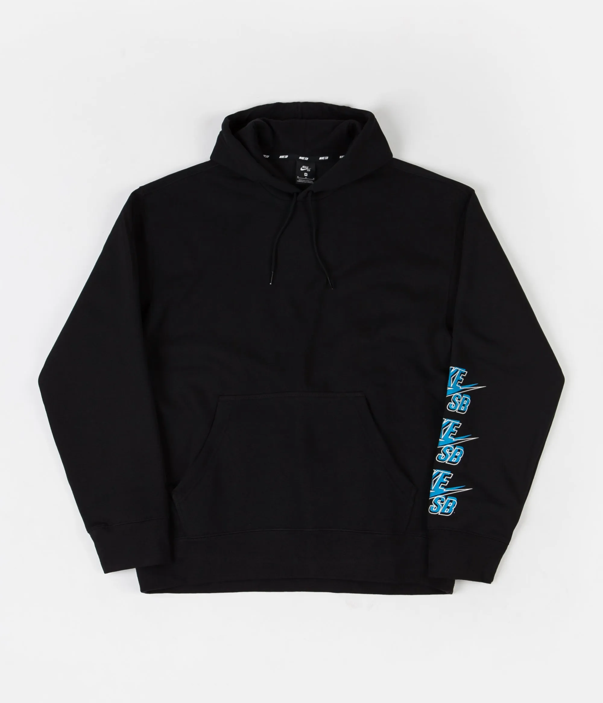 Nike SB Icon Triple Stack Pullover Hoodie - Black / Blue Stardust