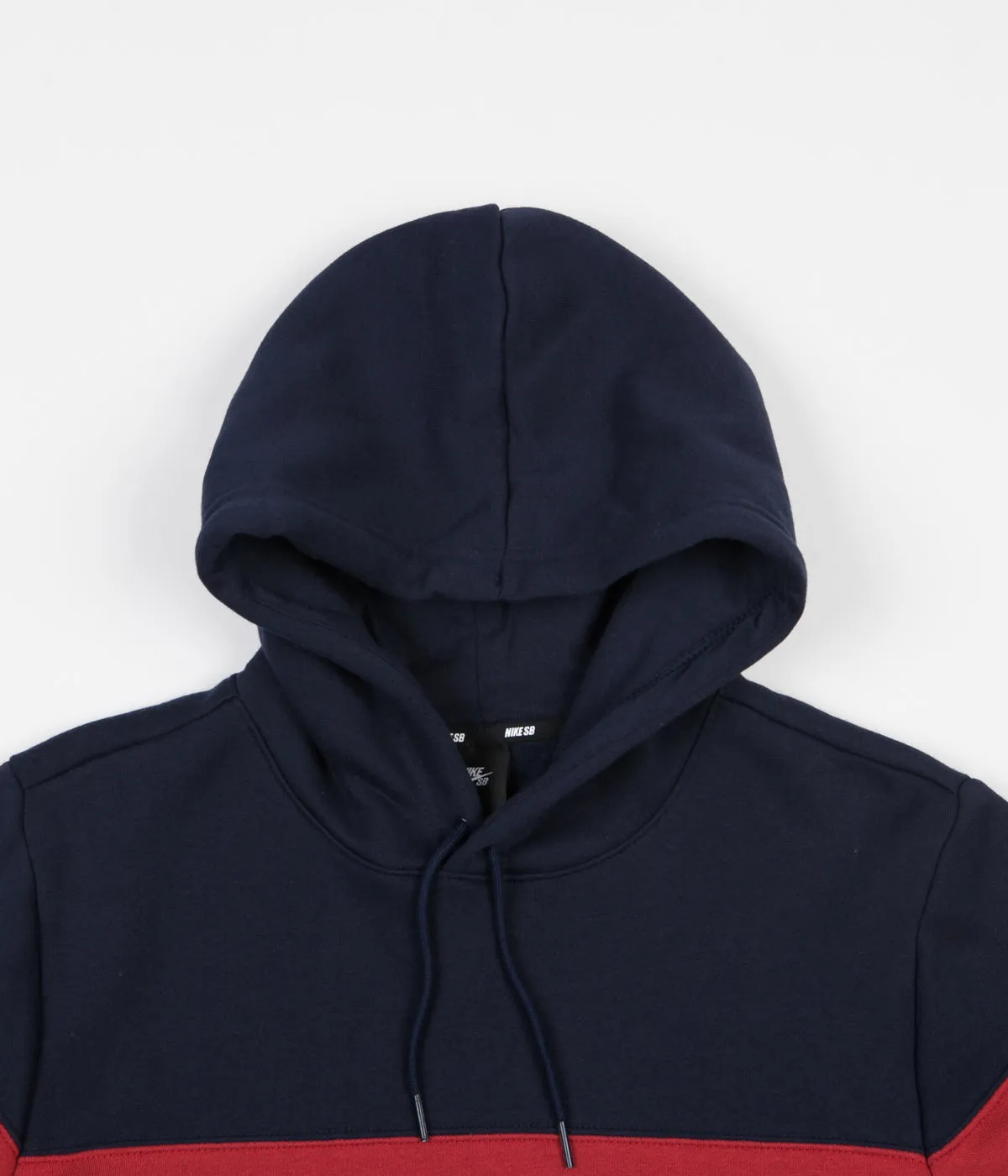 Nike SB Striped Hoodie - Obsidian / Team Crimson / Team Crimson