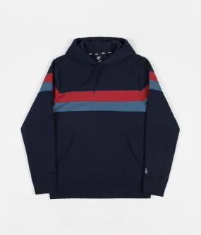 Nike SB Striped Hoodie - Obsidian / Team Crimson / Team Crimson