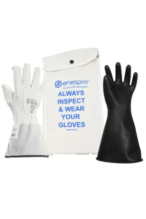 NSA Class 0 Rubber Glove Kit 14" Voltage Gloves KITGC0B__14