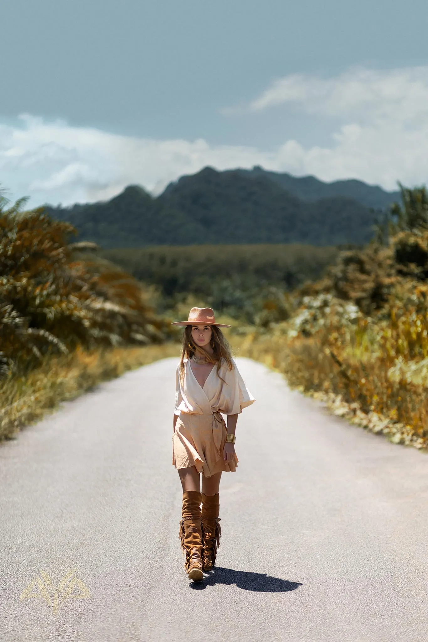 Ombre Light Pink Dyed Mini Wrap Dress • Organic Summer Vacation Linen Dress