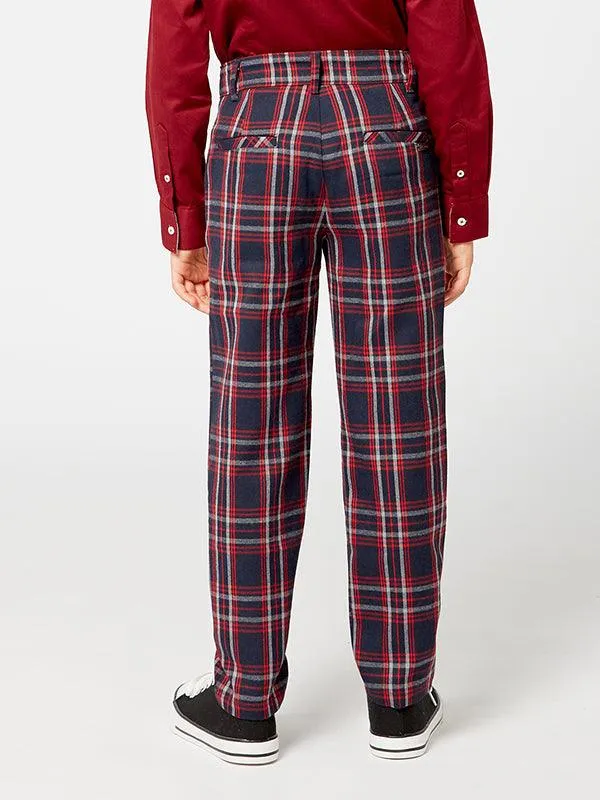 One Friday Blue Checks Trouser