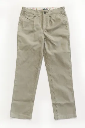 One Friday Kids Boys Olive Cotton Summer Casual Trouser