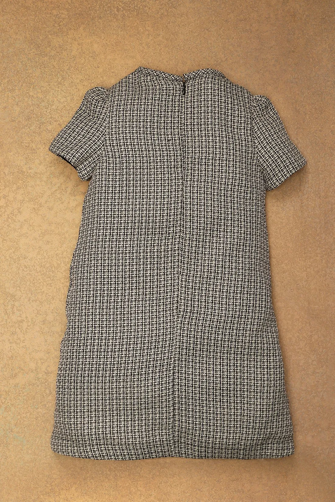 One Friday Kids Girls Grey & White Boules Dress