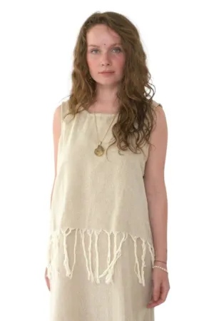 Organic Cotton Sleeveless Fringe Tops (Multiple Colors)