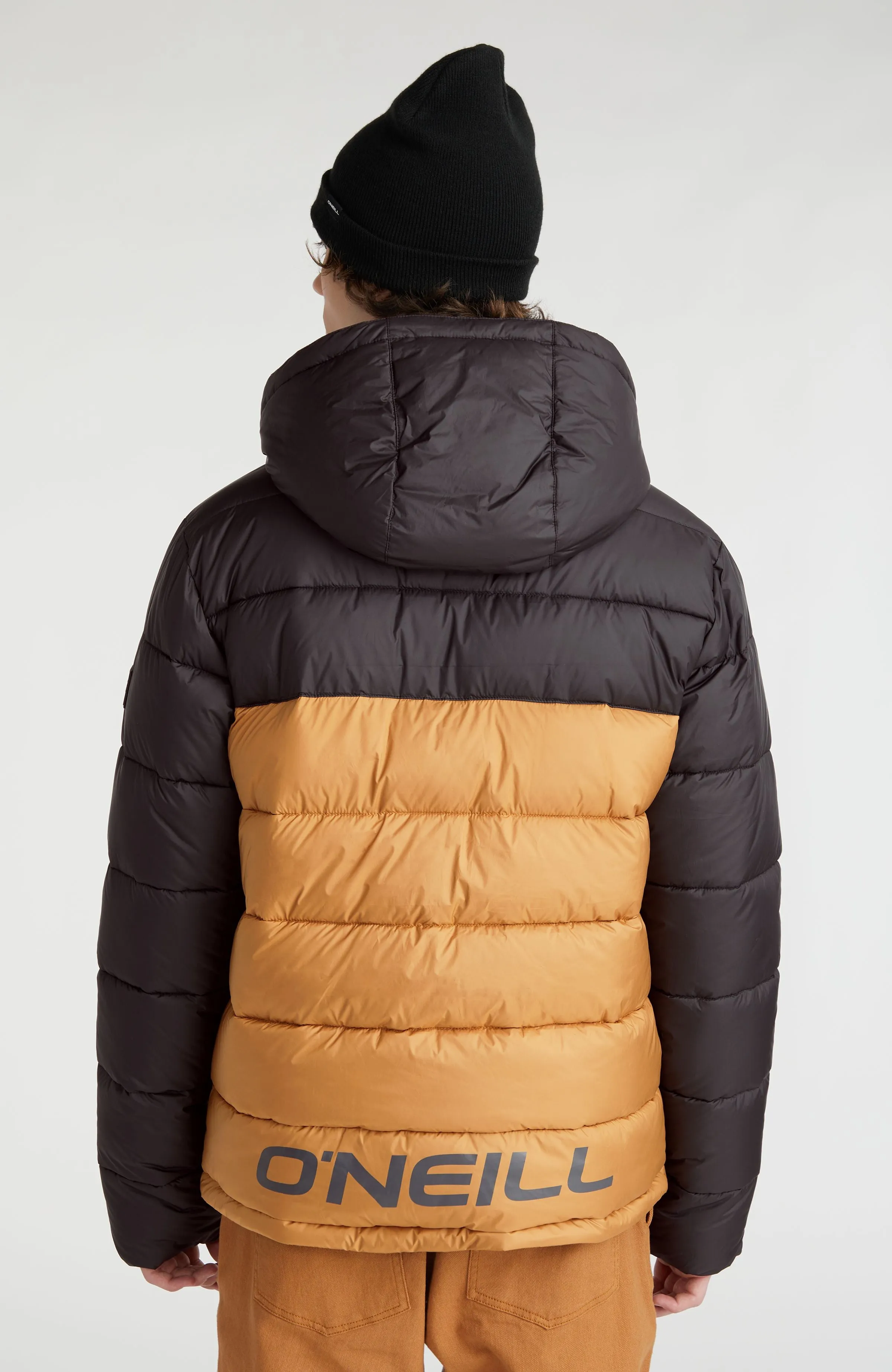 O'Riginals Puffer Jacket | Rich Caramel Colour block