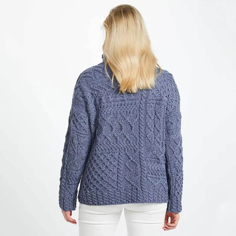 Oversized Patchwork Aran Sweater