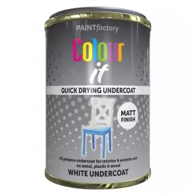 Paint Factory Quick Drying White Matt Undercoat Paint 300ml