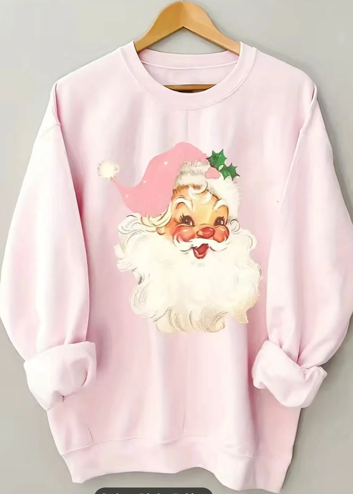 Pink Vintage Santa Sweatshirt