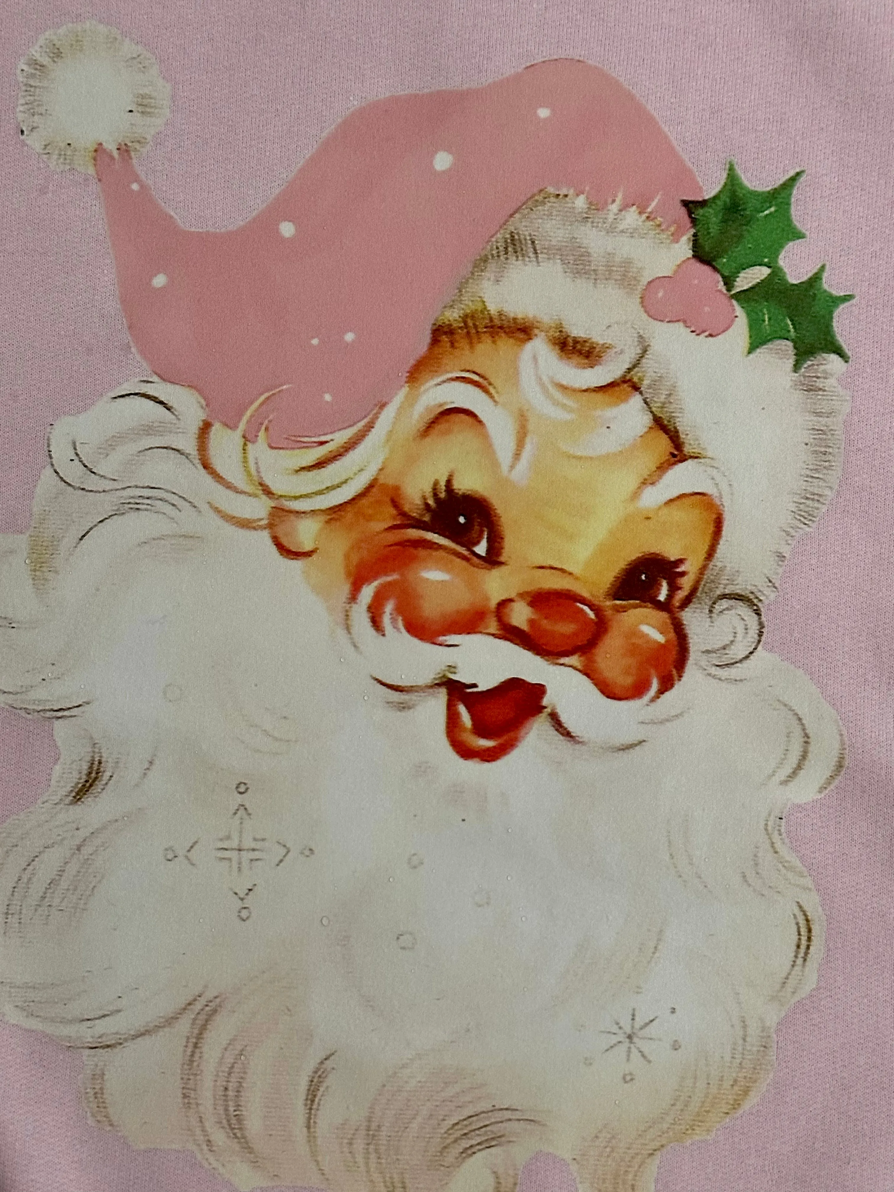 Pink Vintage Santa Sweatshirt