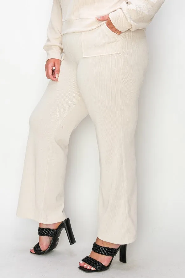 Plus Size Women’s Wide-Leg Corduroy Pants