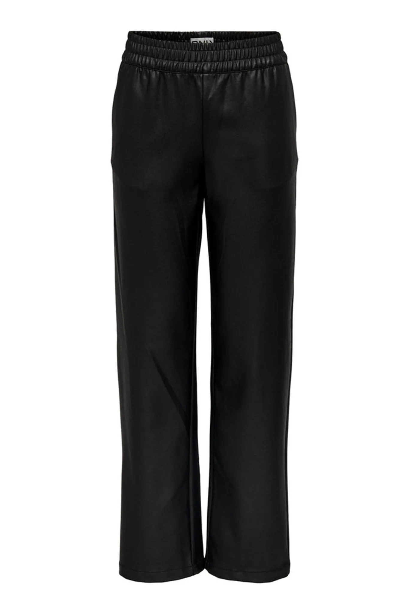 Popstar Wide Coated Pants - Black