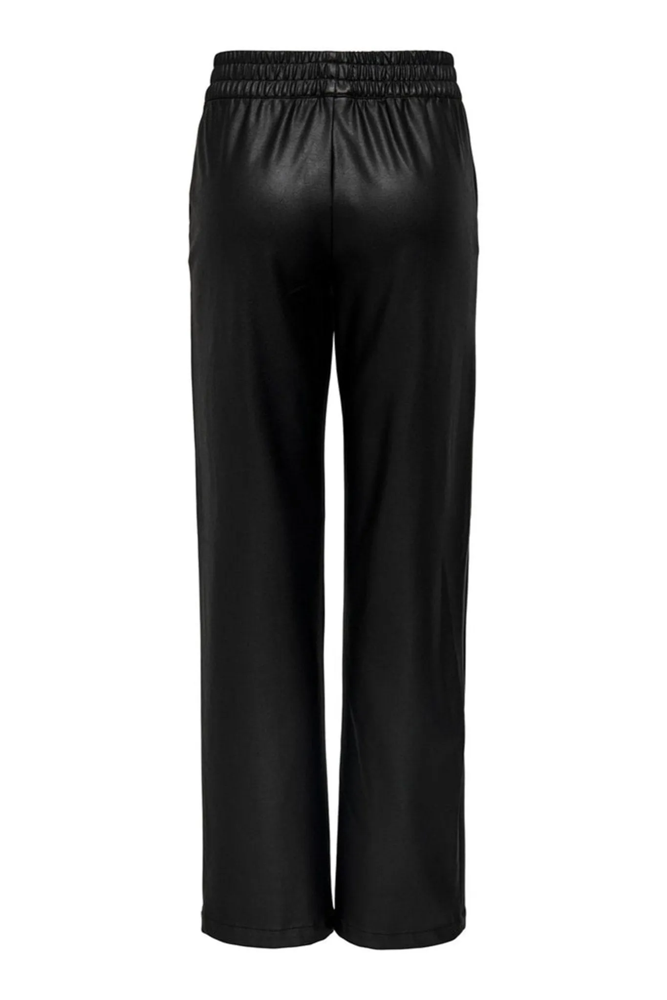 Popstar Wide Coated Pants - Black