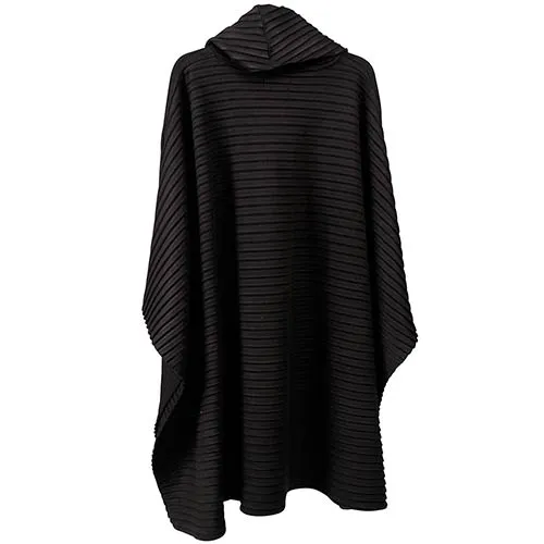 Portland Cowlneck Pleated Fleece Poncho