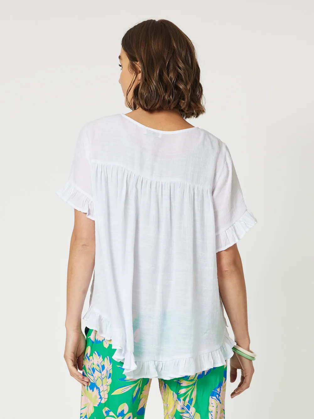 Portofino Short Sleeve Top - White