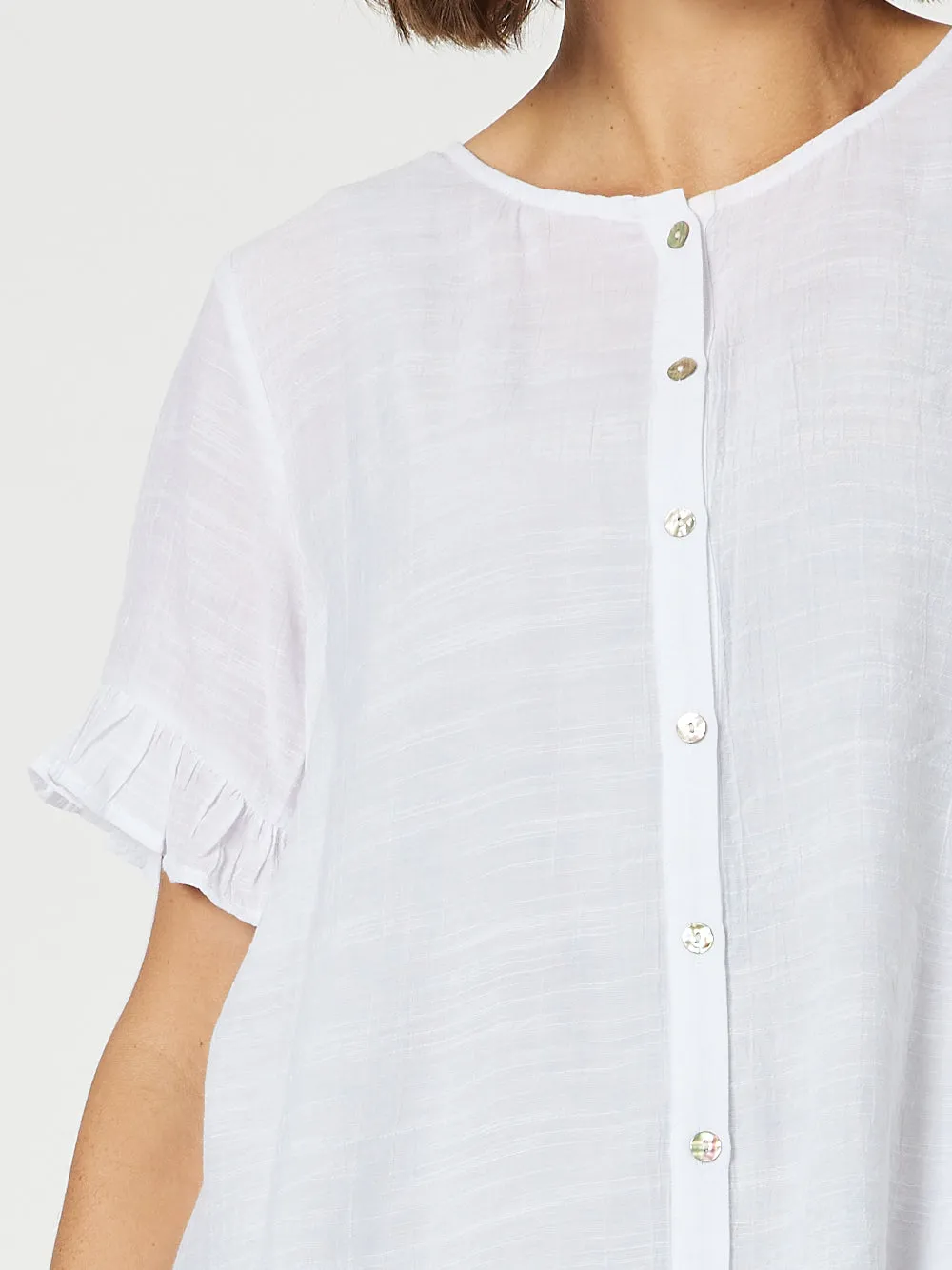 Portofino Short Sleeve Top - White