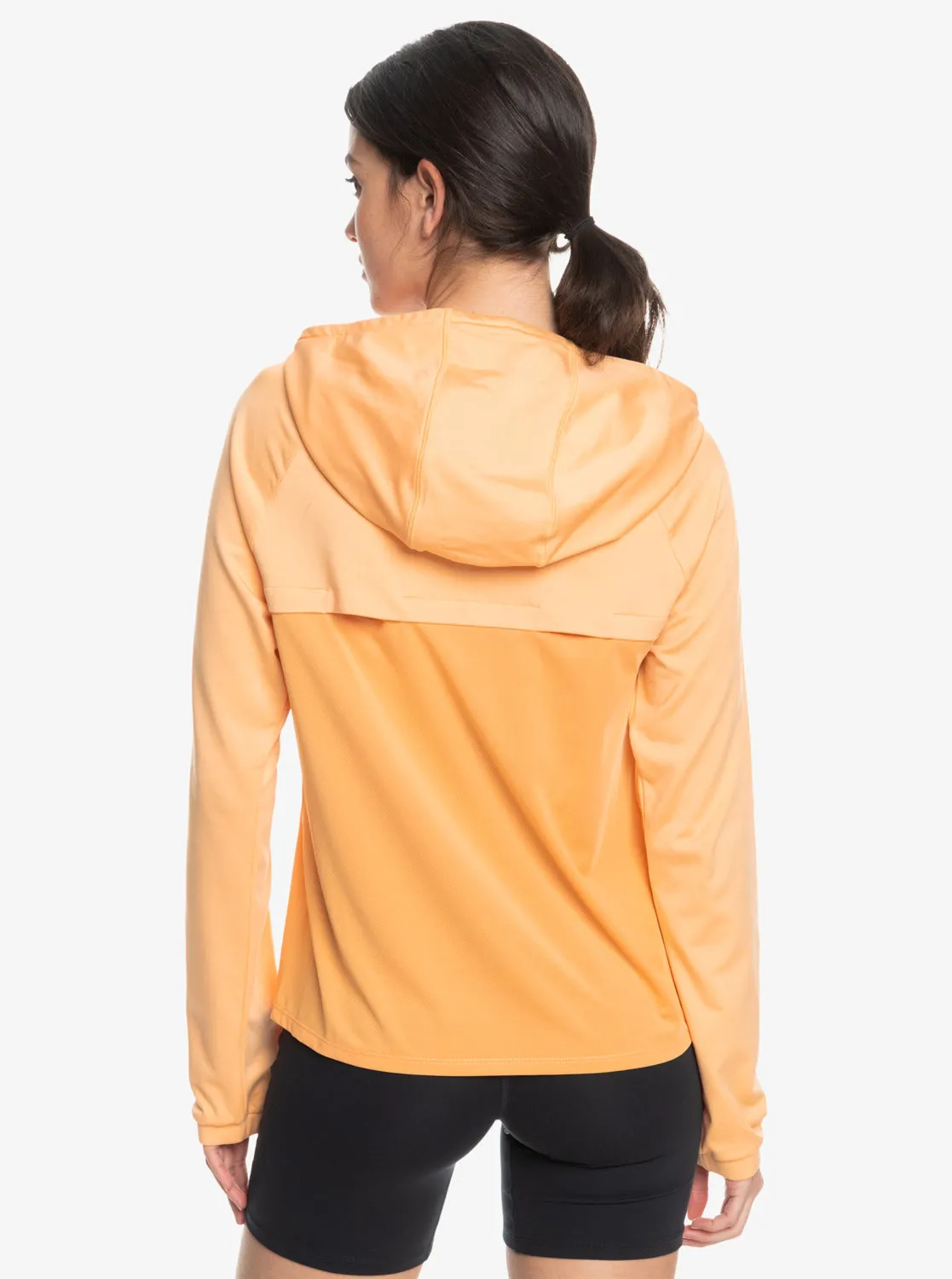 Pure Pursuit Mesh Hooded Top - Peach Fuzz