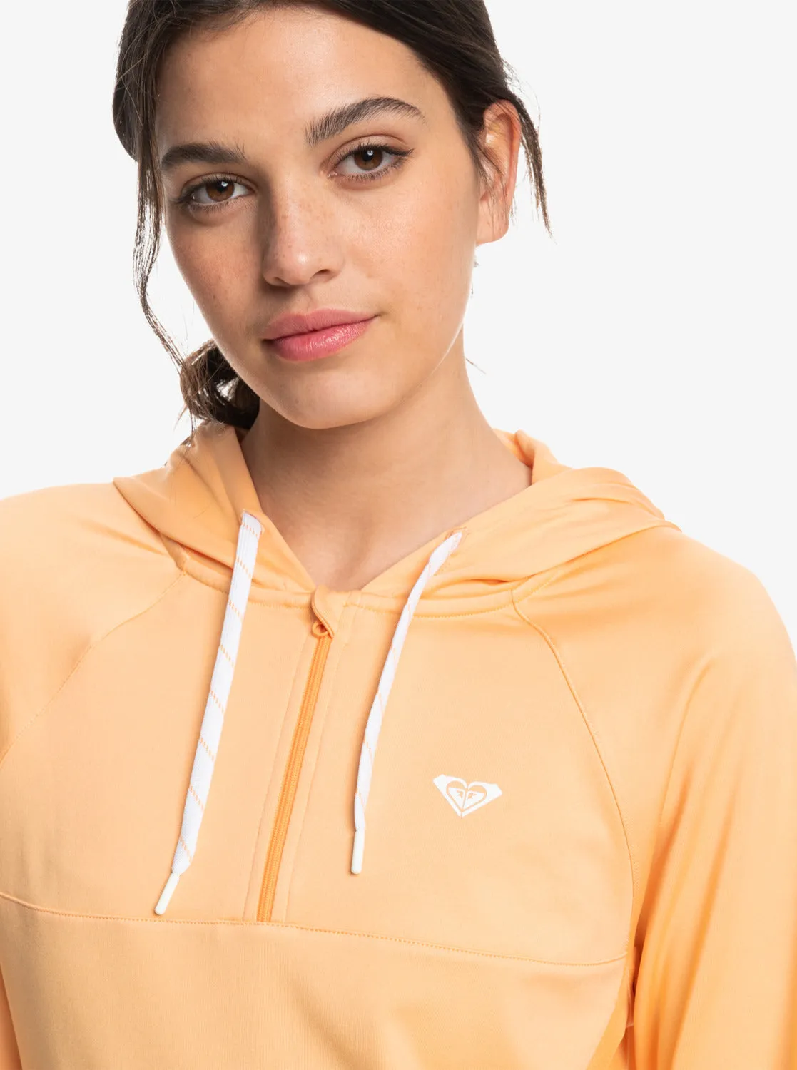 Pure Pursuit Mesh Hooded Top - Peach Fuzz