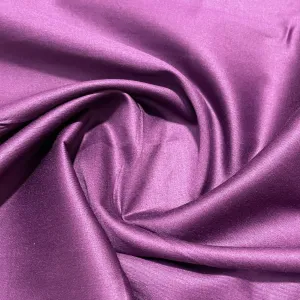 Purple Solid Cotton Satin Fabric