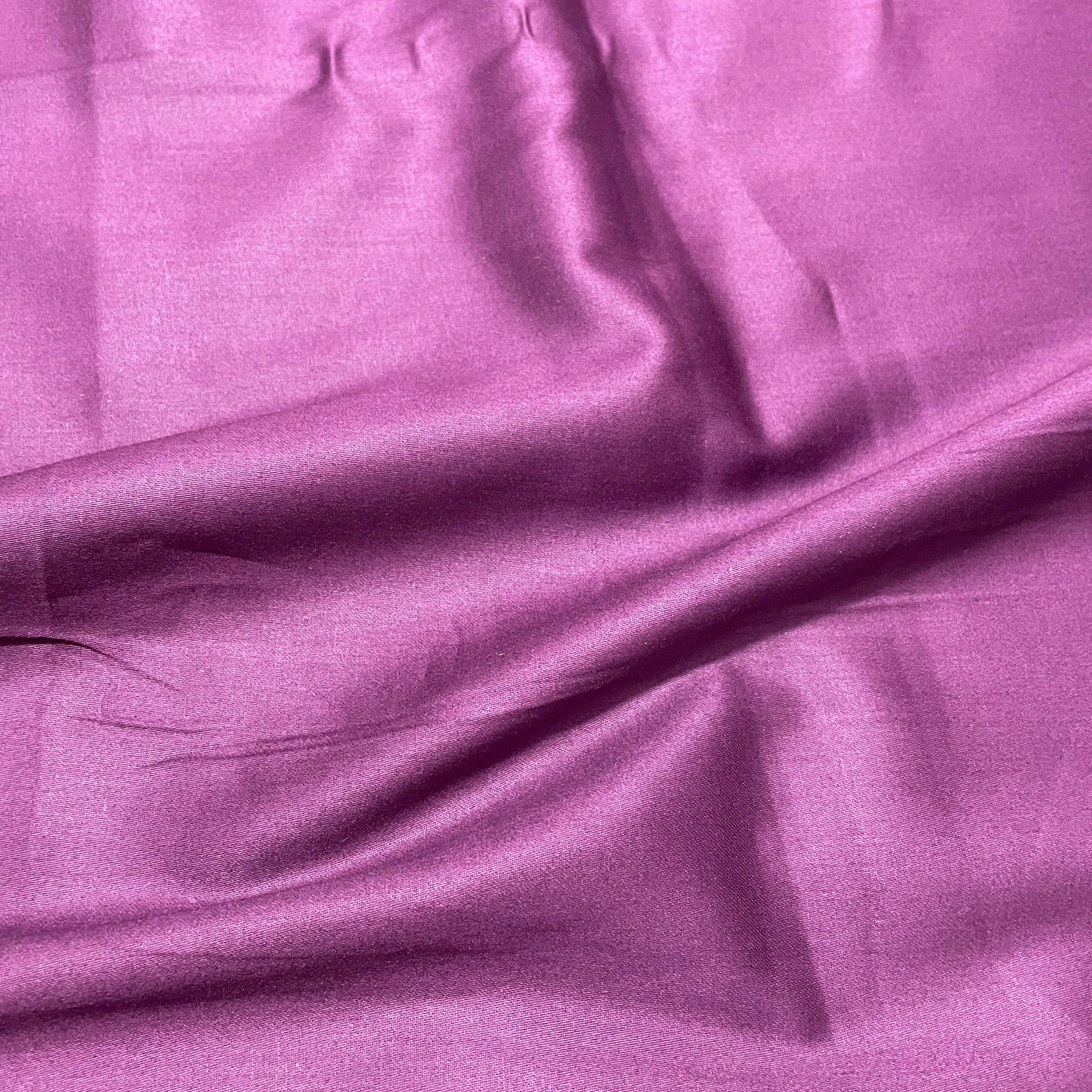 Purple Solid Cotton Satin Fabric