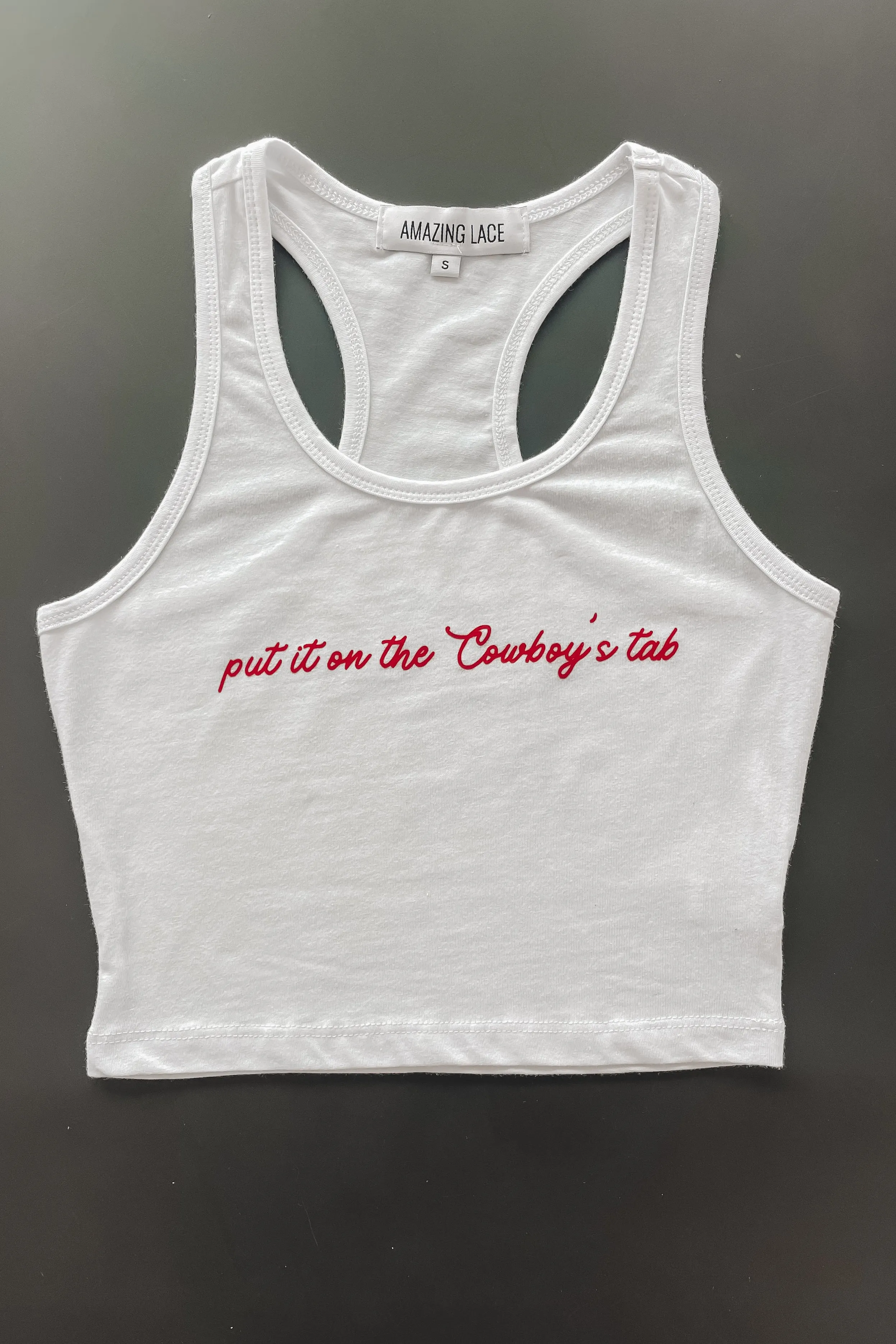 Put It On The Cowboys Tab Graphic Tank