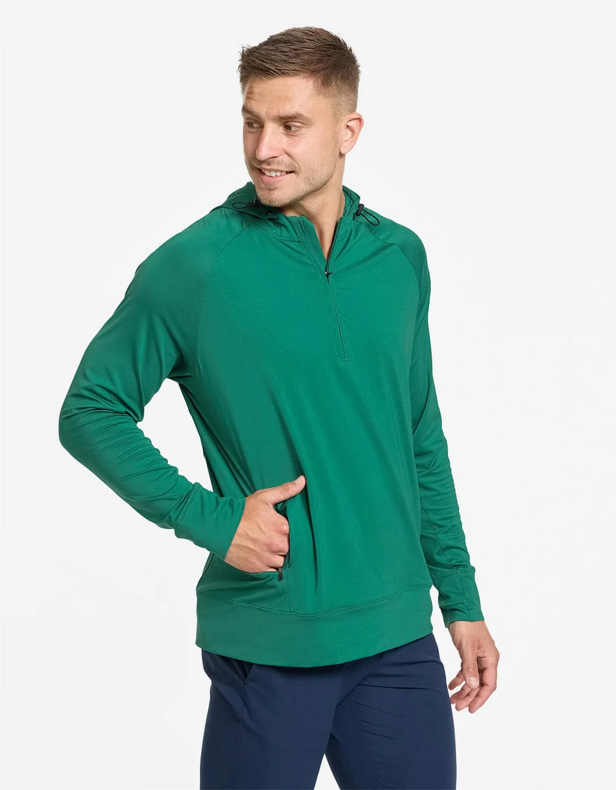 Quarter Zip Hooded Top UPF 50  Active Collection