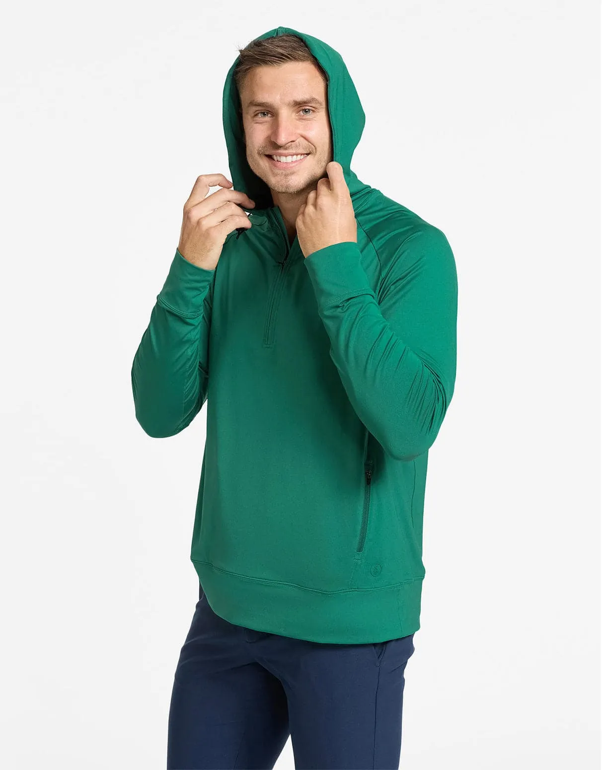 Quarter Zip Hooded Top UPF 50  Active Collection