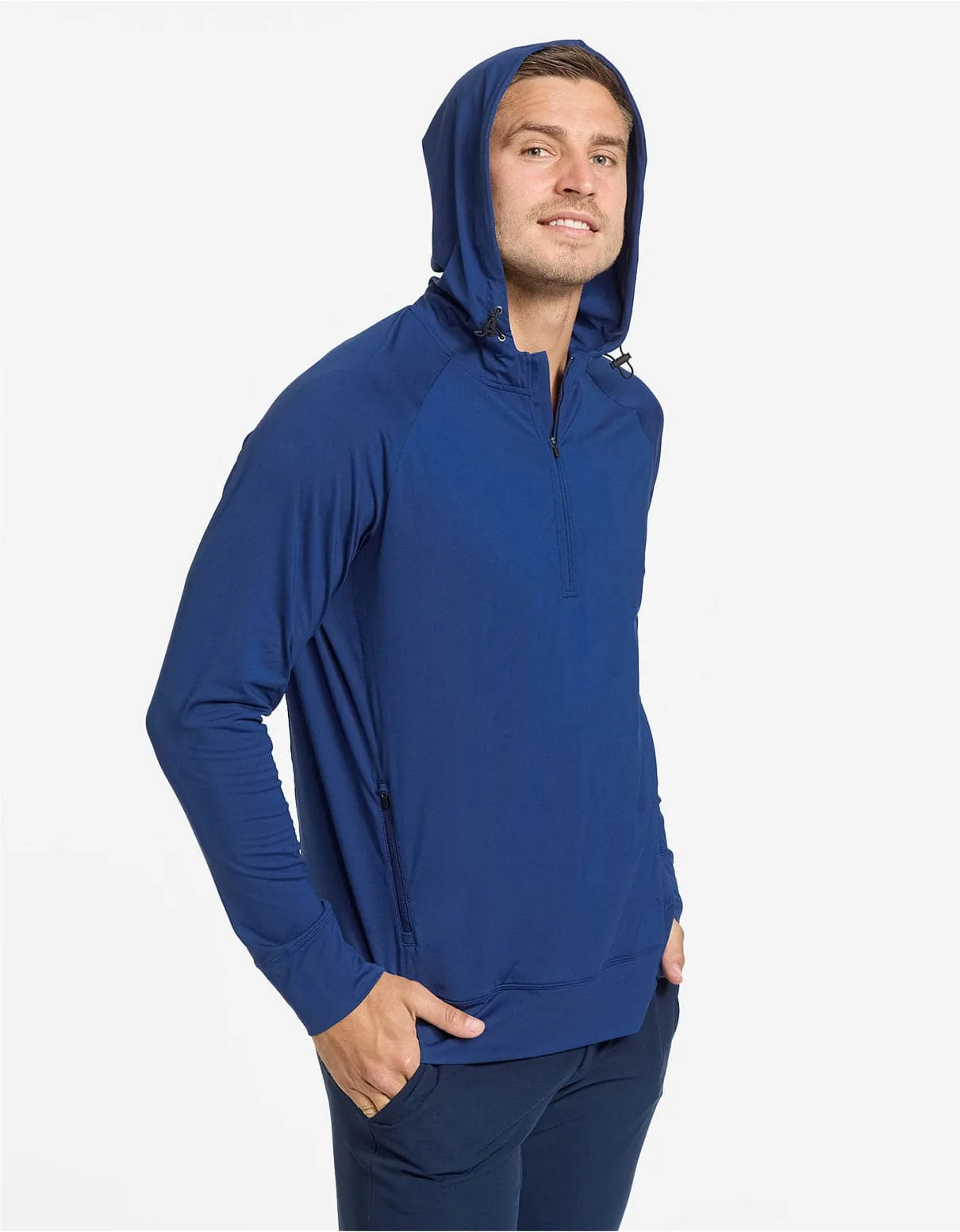 Quarter Zip Hooded Top UPF 50  Active Collection