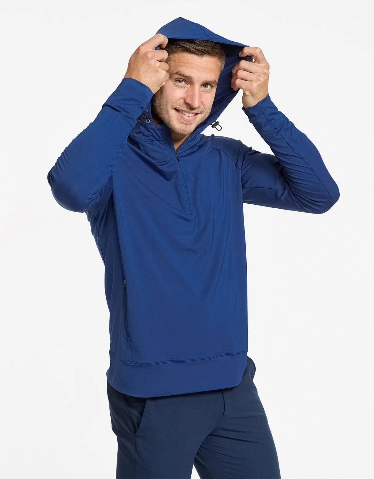 Quarter Zip Hooded Top UPF 50  Active Collection