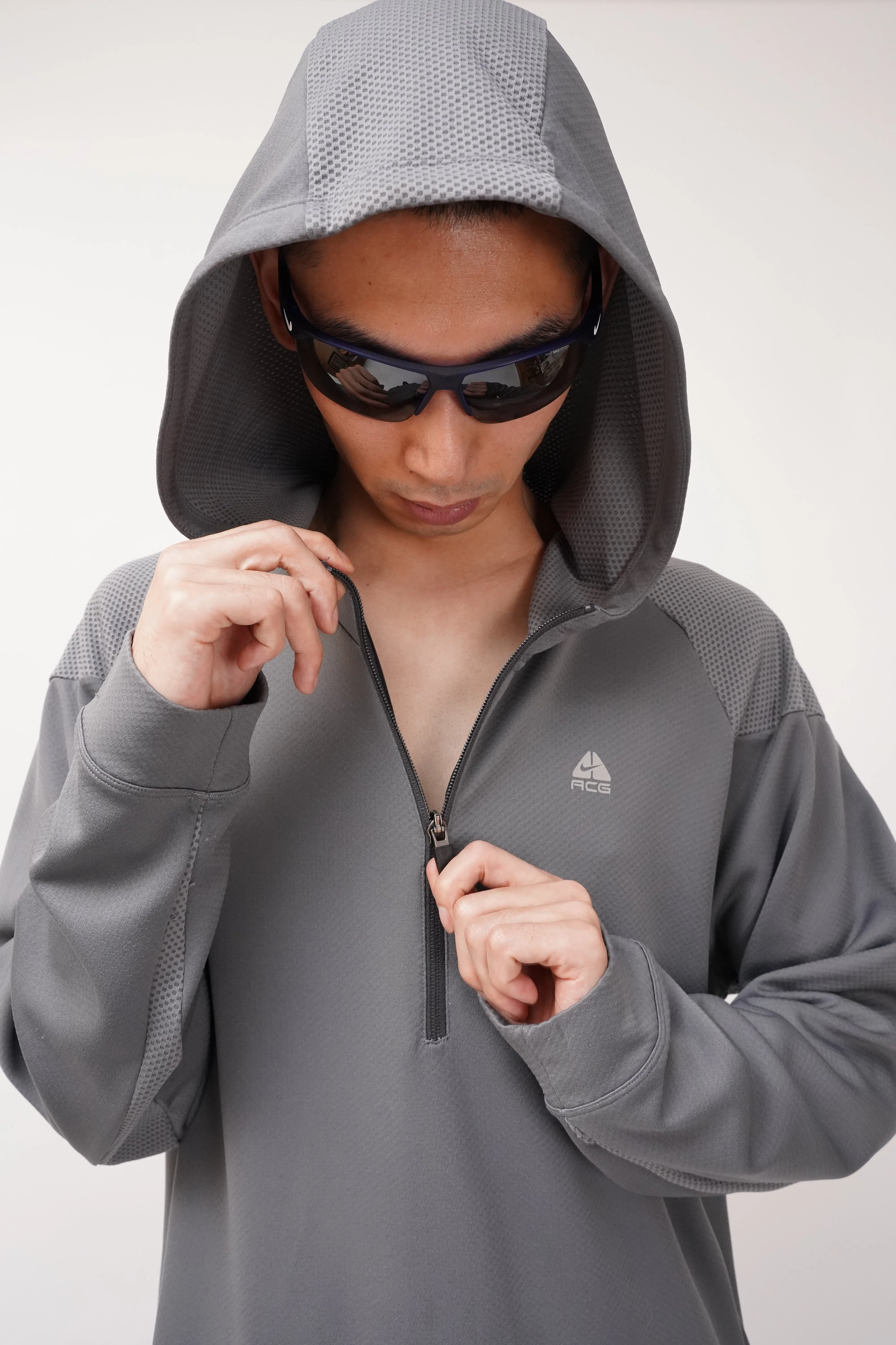 "Nike ACG" -Mesh Jersey H/Z Pullover Hoodie-