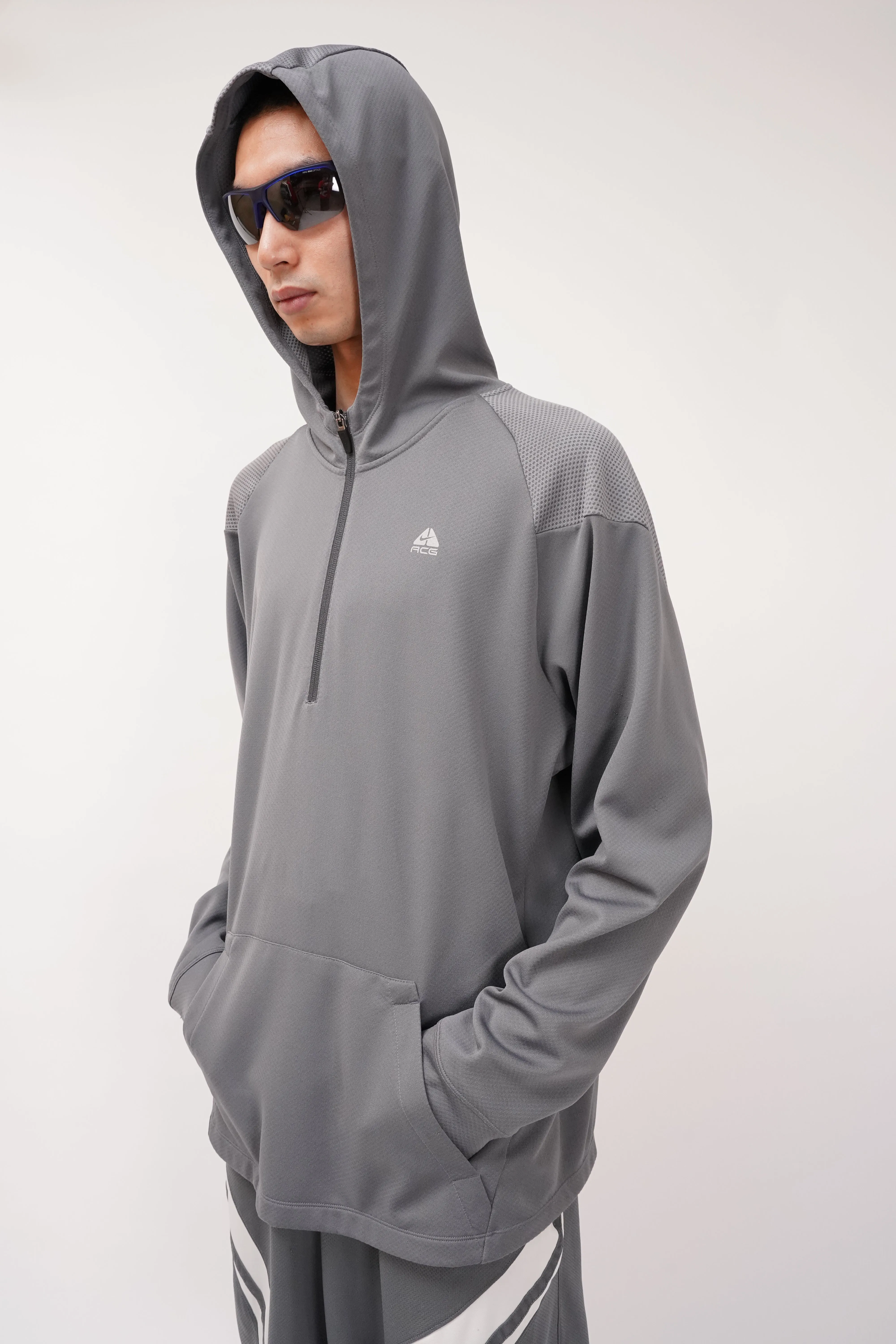 "Nike ACG" -Mesh Jersey H/Z Pullover Hoodie-