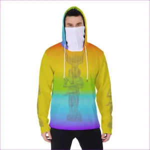 Rainbow Isis Men's Pullover Hoodie With Mask