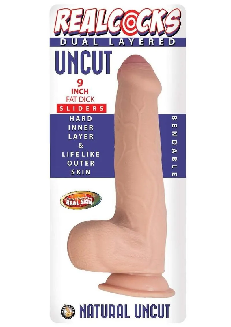 Realcocks Dual Layered Uncut Slider Fat Dick Dildo