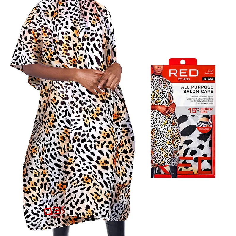 RED by KISS All Purpose Salon Nylon Cape [LEOPARD] #SA04