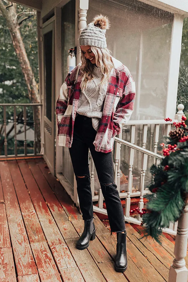 Redwoods Adventure Plaid Jacket In Wine