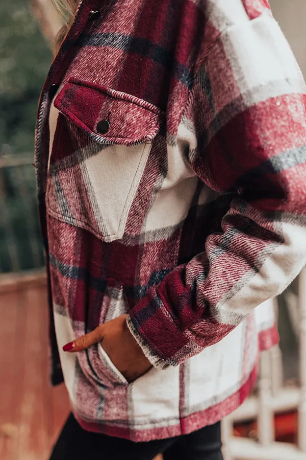 Redwoods Adventure Plaid Jacket In Wine