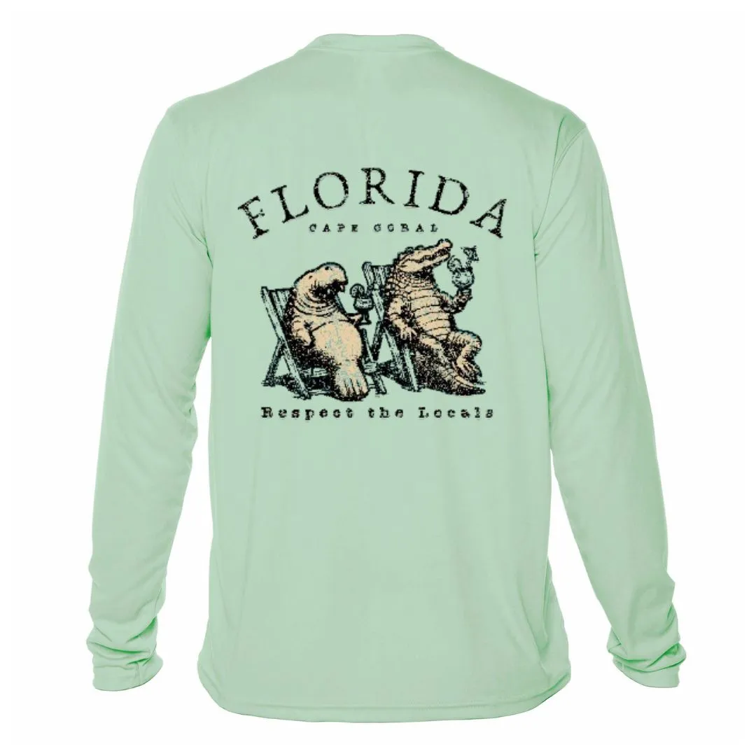 Respect the Locals Manatee & Alligator Sun Shirt - UPF50 T-Shirt