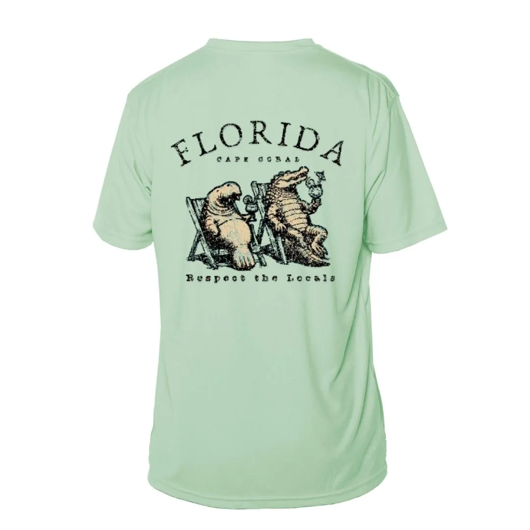 Respect the Locals Manatee & Alligator Sun Shirt - UPF50 T-Shirt