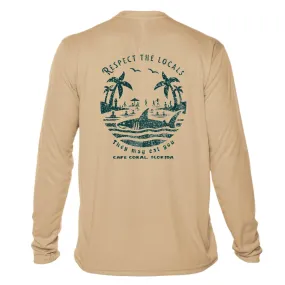 Respect the Locals Shark Sun Shirt - UPF50 Sun Protection Dryfit Tee