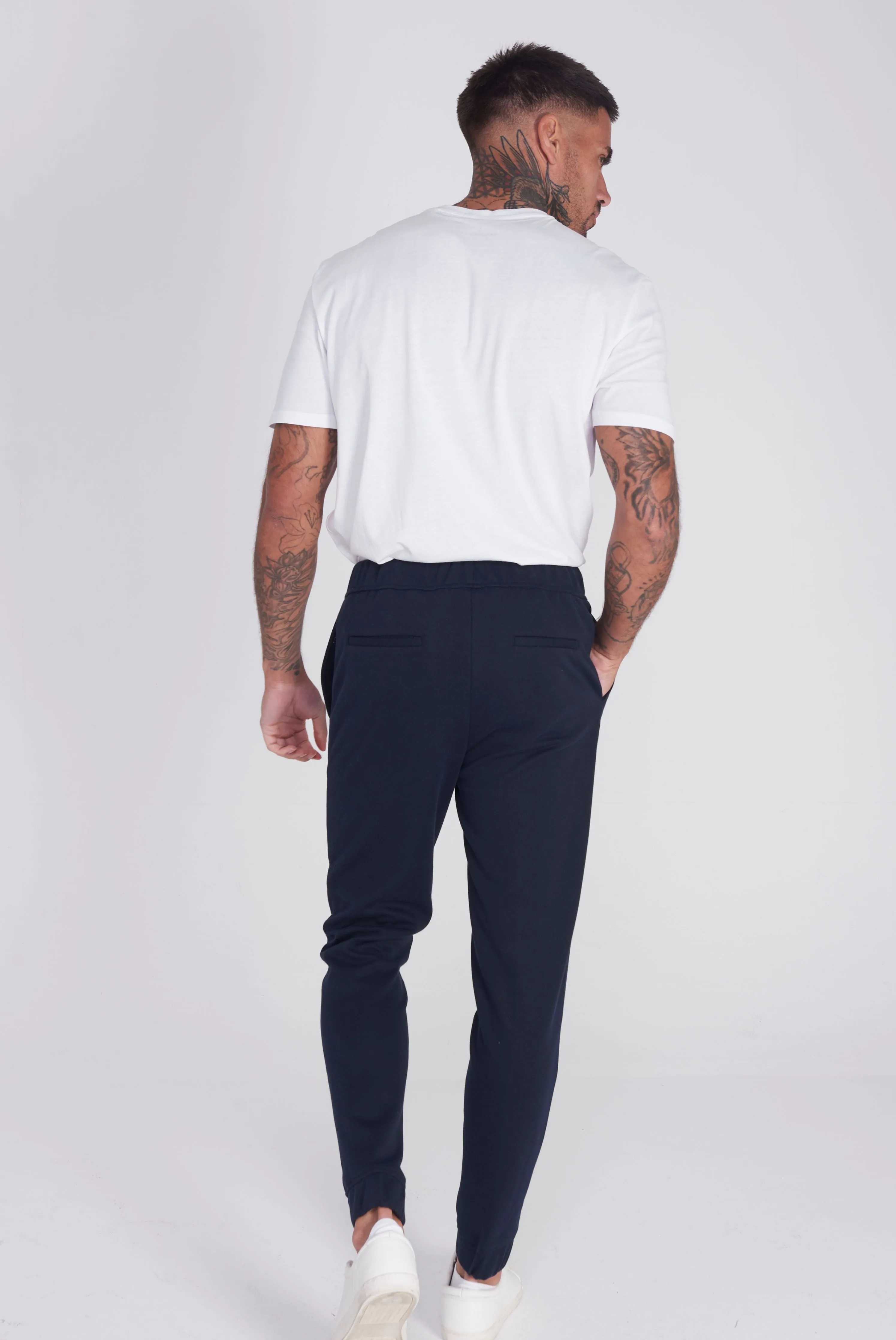 Rimini Cotton Trouser in Navy