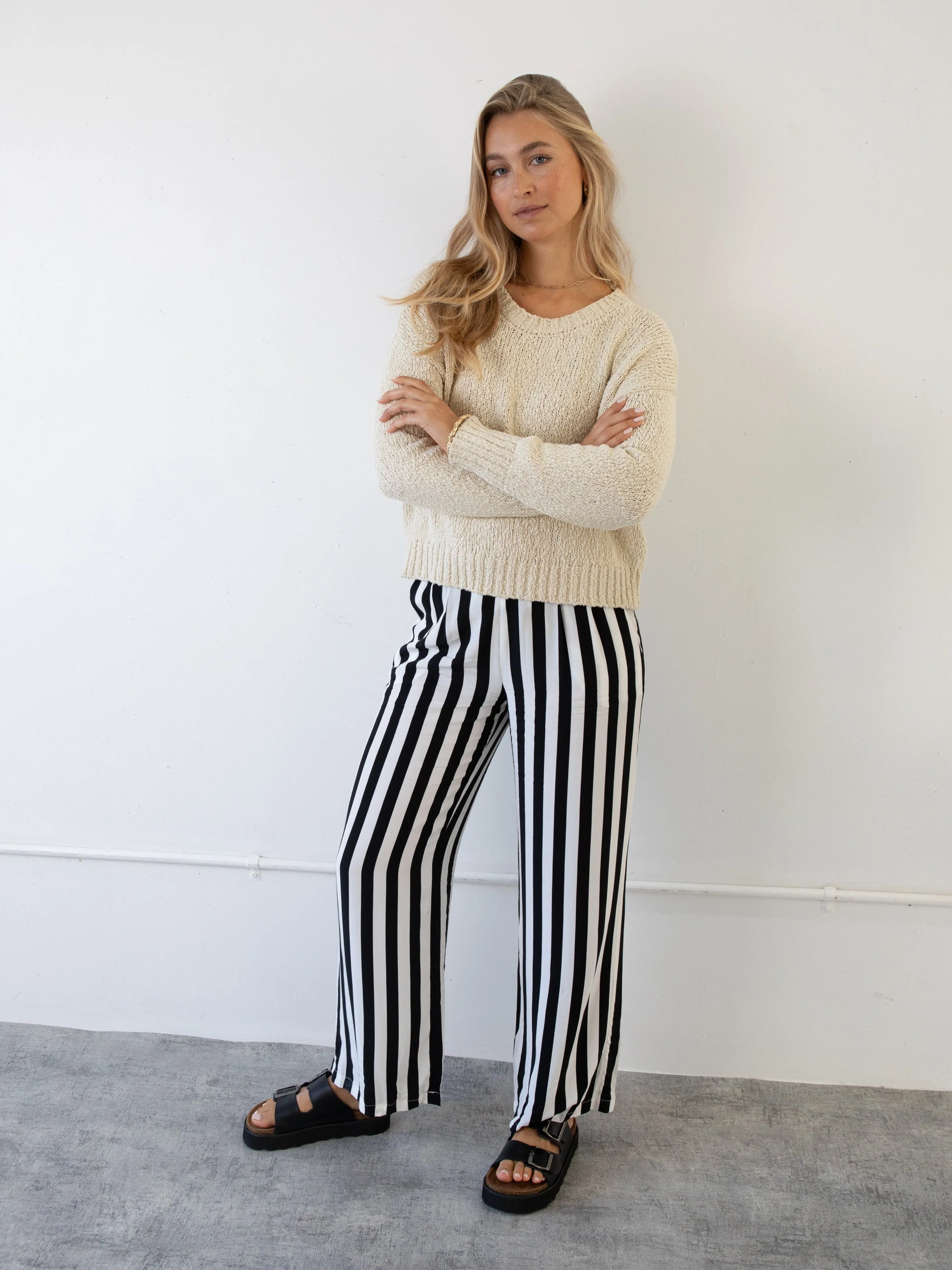 ROMY STRIPE PANT - STRIPE