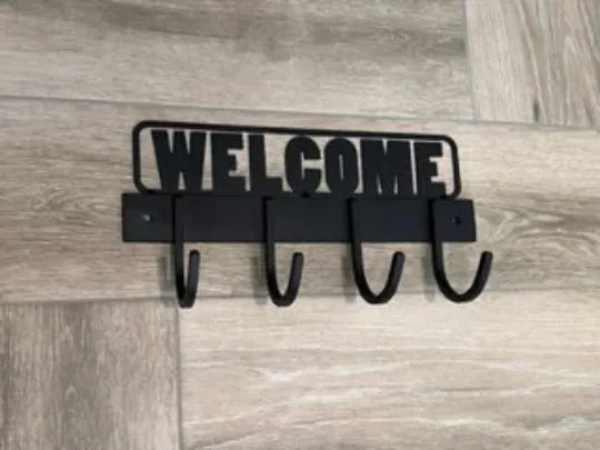 Rustic Metal Key Rack