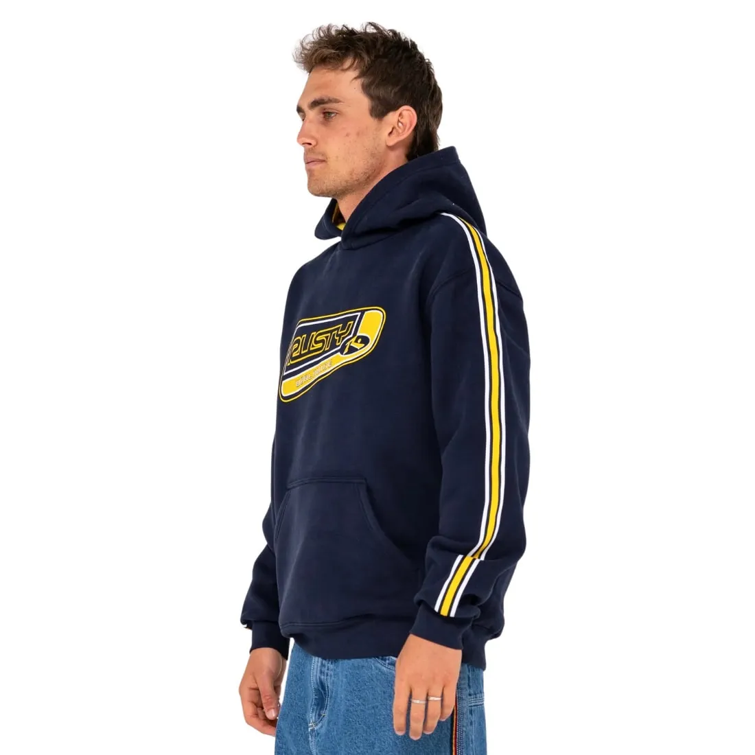 Rusty Boys Roadhouse Taped Hooded Fleece - Navy