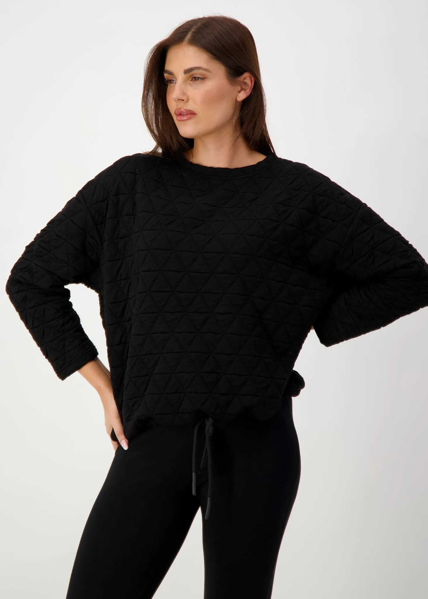 Sacha Oversized Quilted Bamboo Sweater