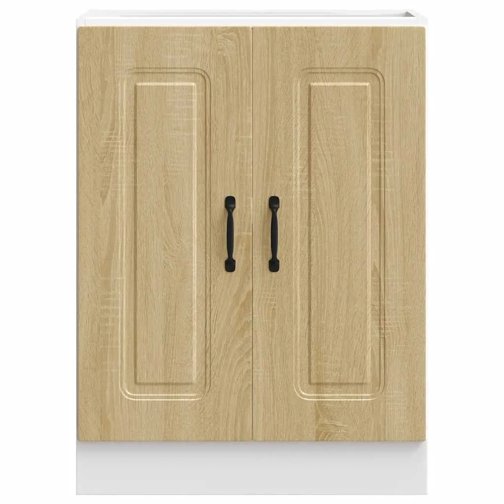 Sink Base Cabinet Kalmar Sonoma Oak 60x46x81.5 cm Engineered Wood