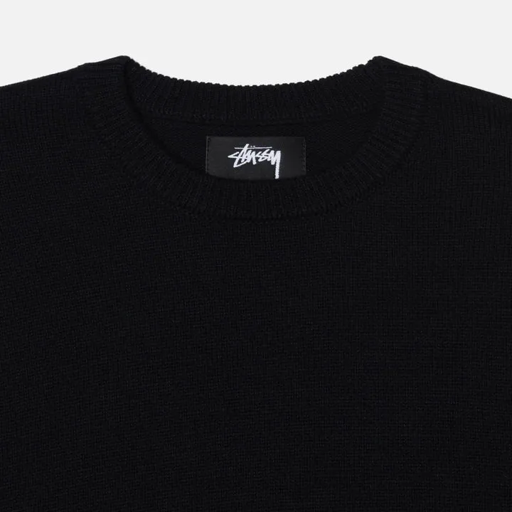 SLEEVE LOGO SWEATER / STUSSY / BLACK