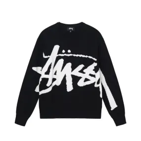 STOCK SWEATER / STUSSY/ BLACK