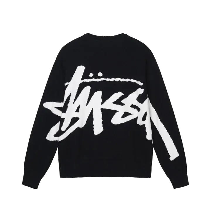 STOCK SWEATER / STUSSY/ BLACK