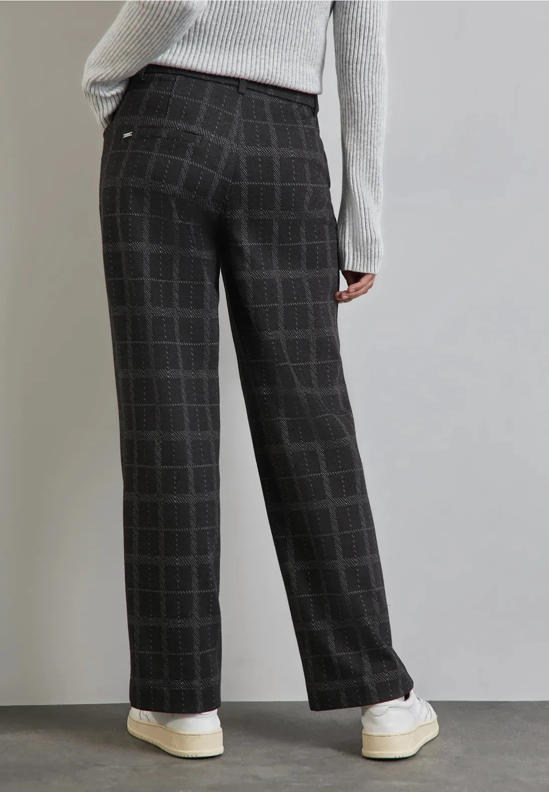 Street One High waist check trousers 30" leg 378388