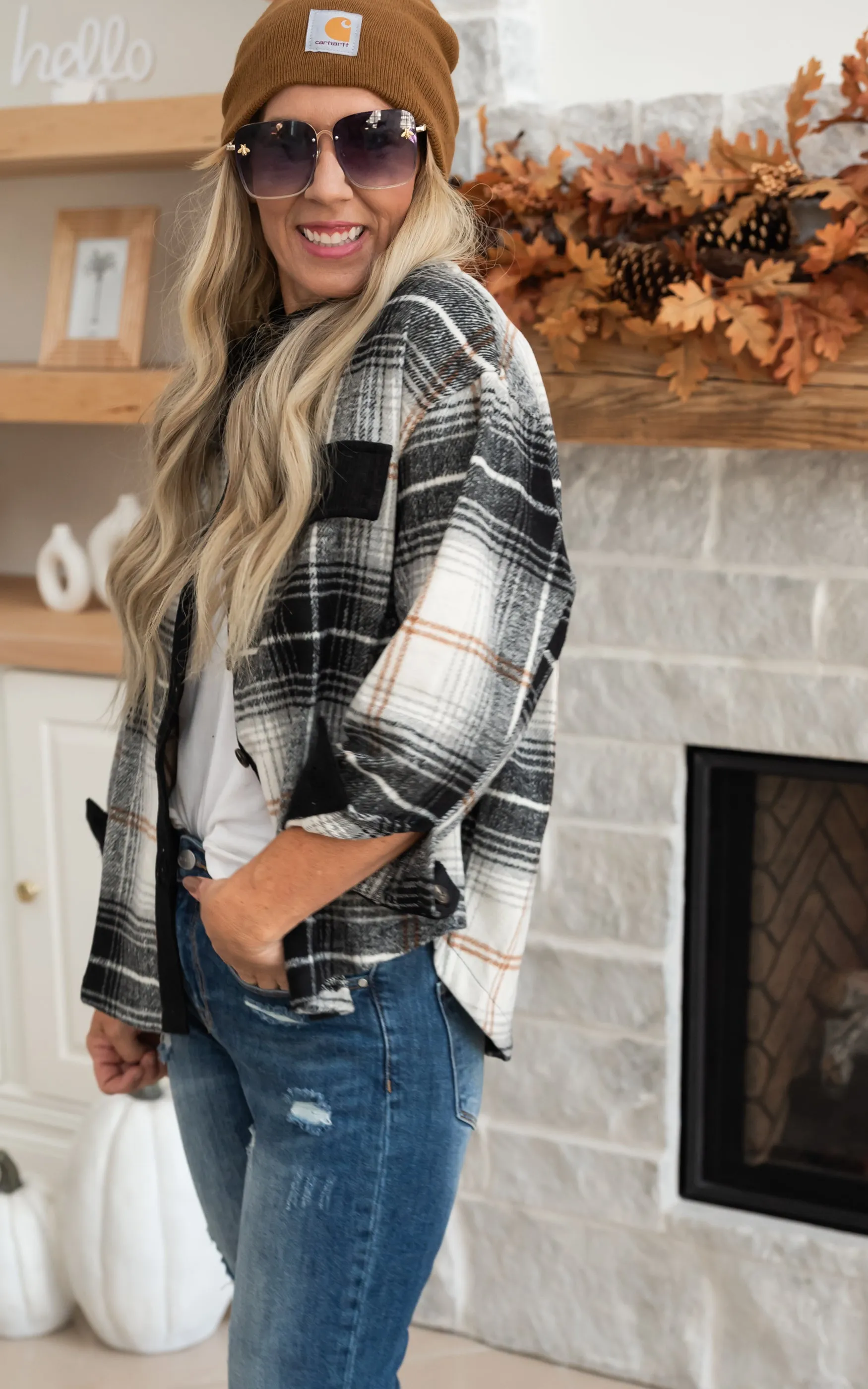 Take Me to Fall Plaid Shacket - Final Sale